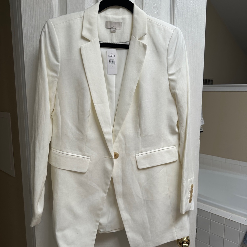 LOFT Women's Cream Blazer